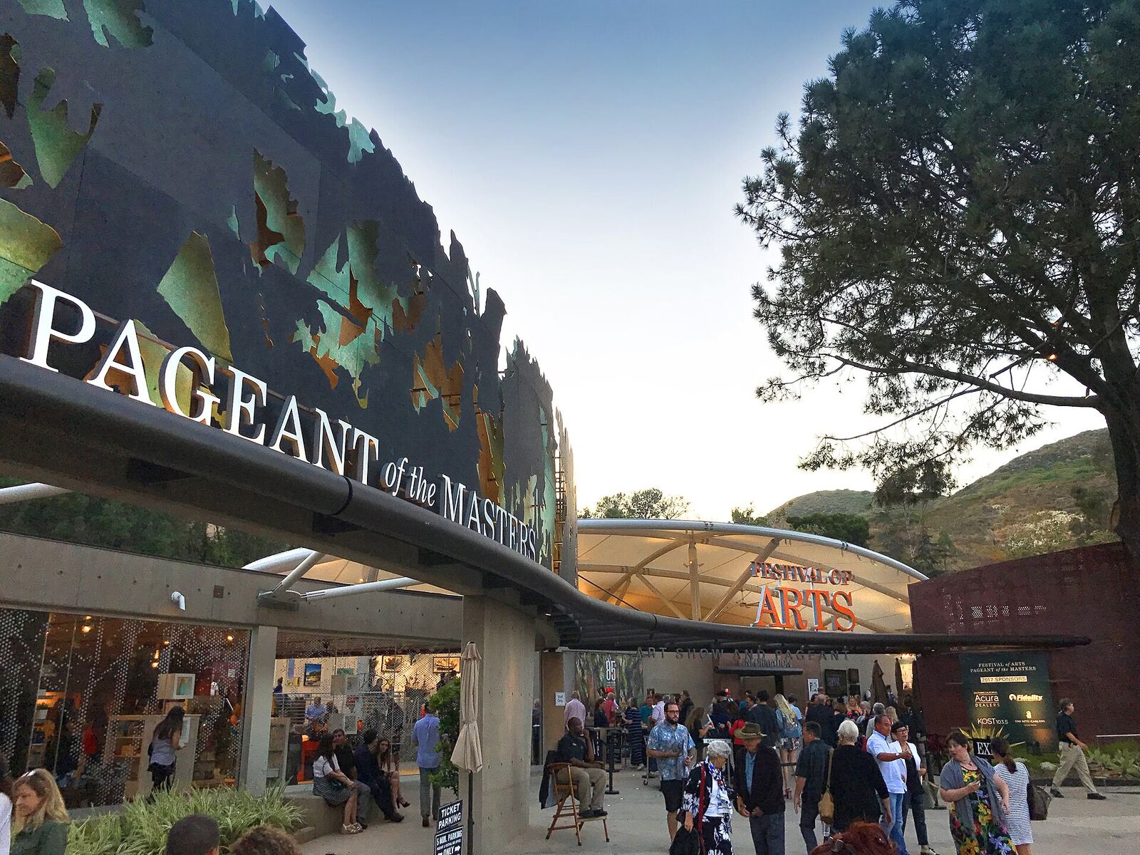 Laguna Beach 的 Festival of Arts 场地入口资料图（图库照片）
