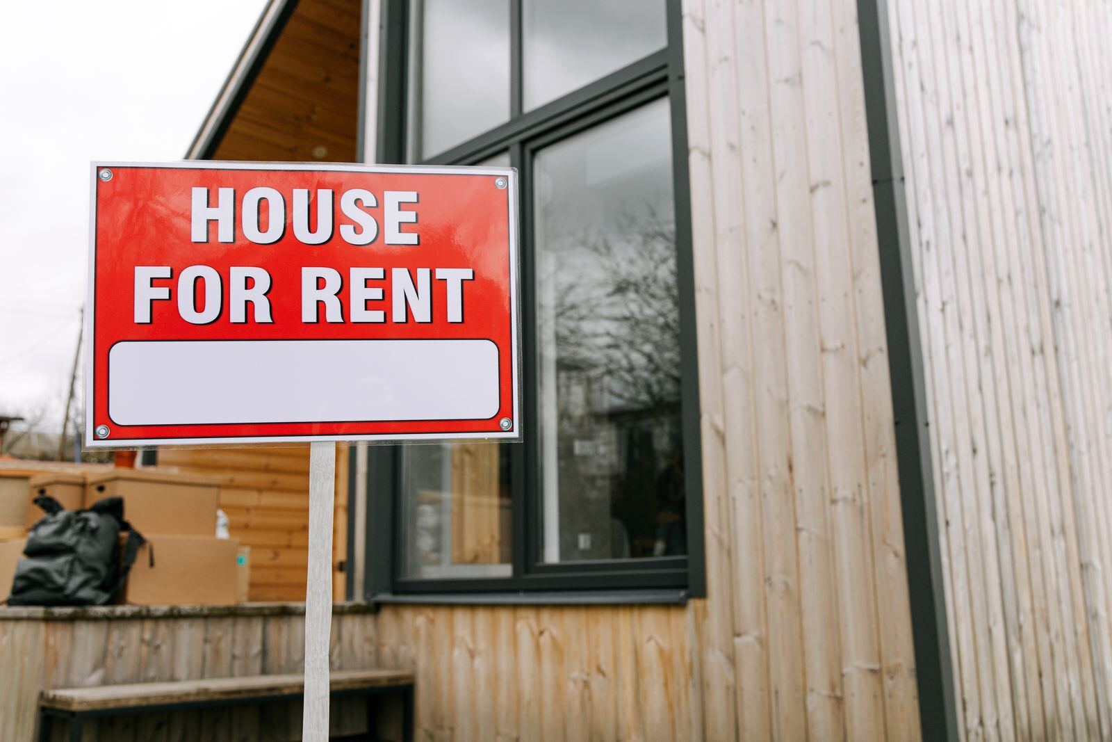 「House for Rent」招租牌资料图(图库照片)