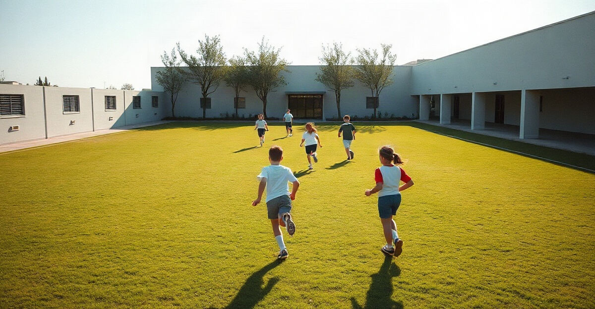 示意图(AI 生成)· 小学校园