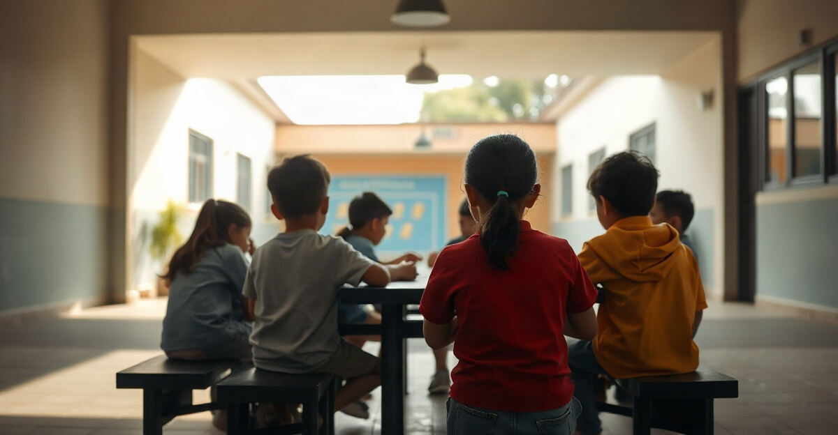 示意图(AI 生成)· 小学校园