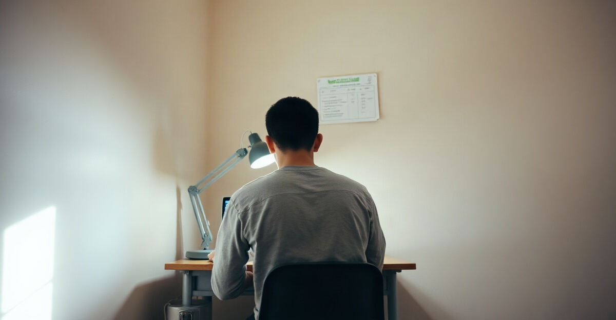 示意图(AI 生成)· 在家学习