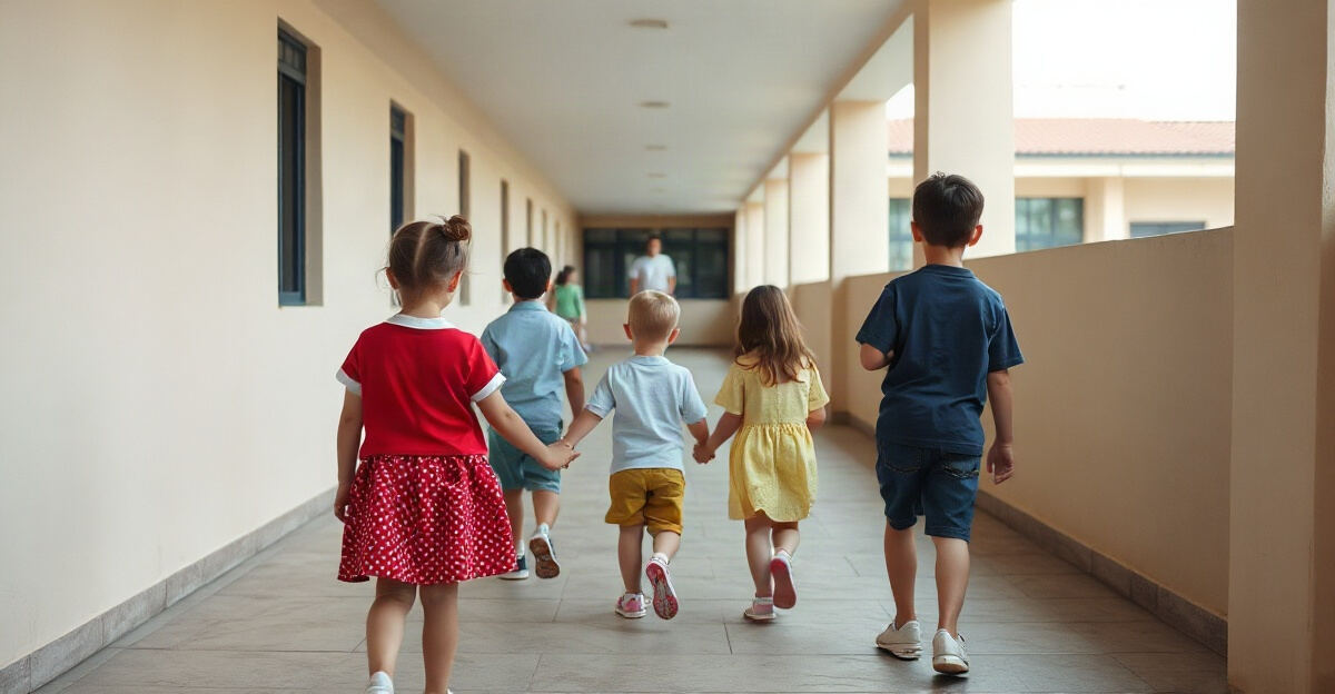 示意图(AI 生成)· 小学校园