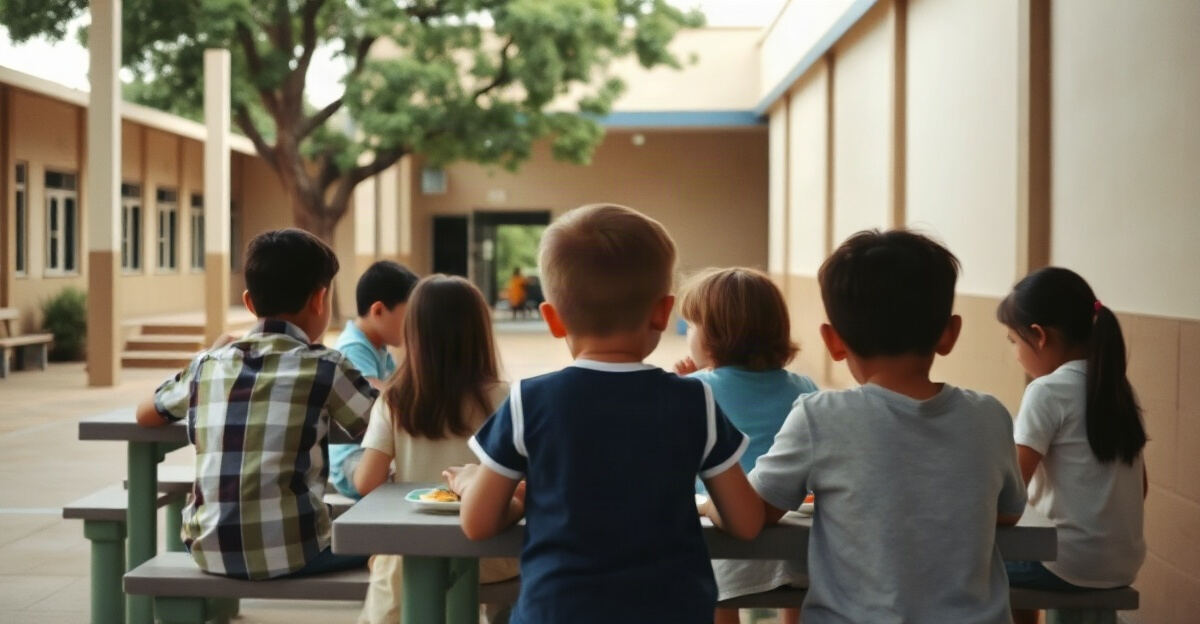 示意图（AI 生成）· 小学校园
