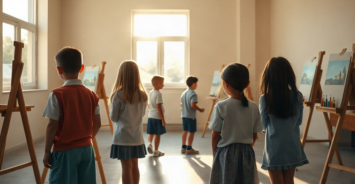 示意图(AI 生成)· 小学校园