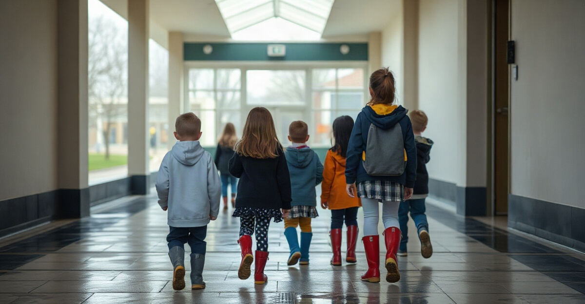 示意图(AI 生成)· 小学校园