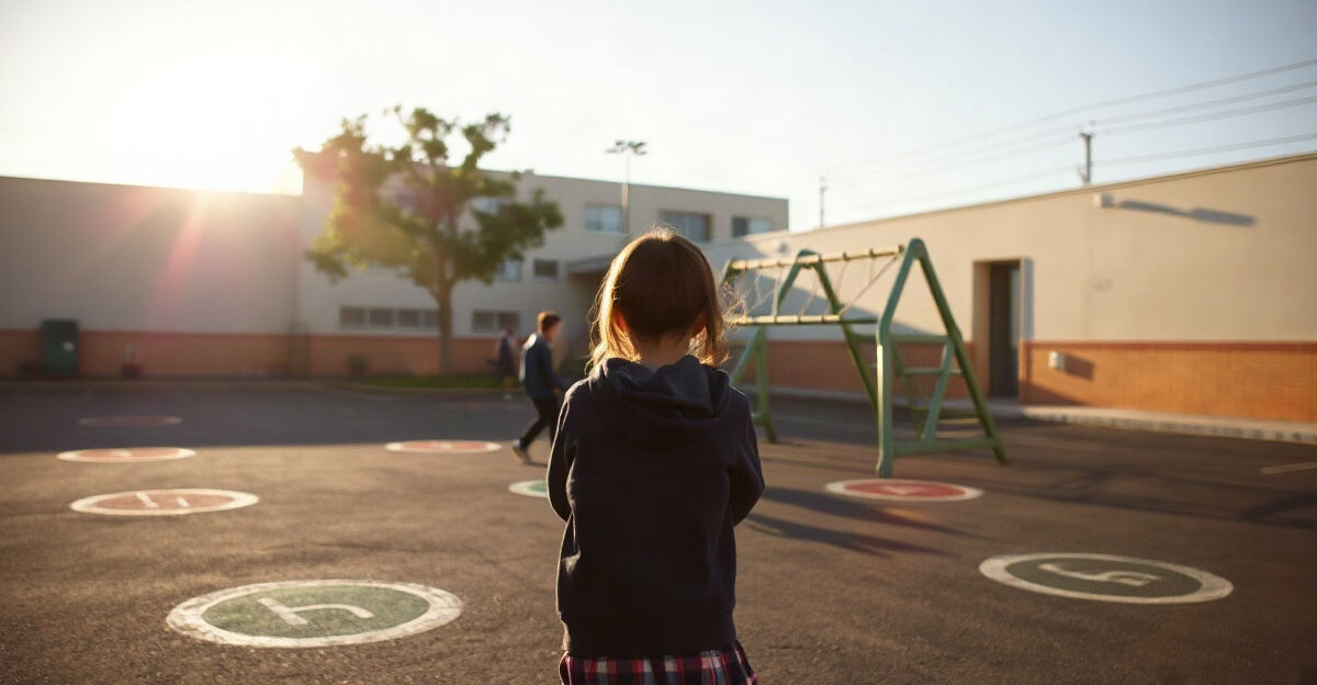 示意图(AI 生成)· 小学校园