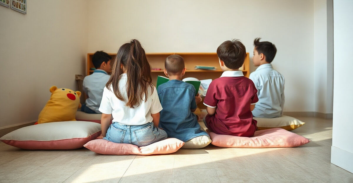 示意图(AI 生成)· 小学校园