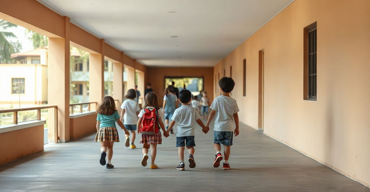 示意图(AI 生成)· 小学校园