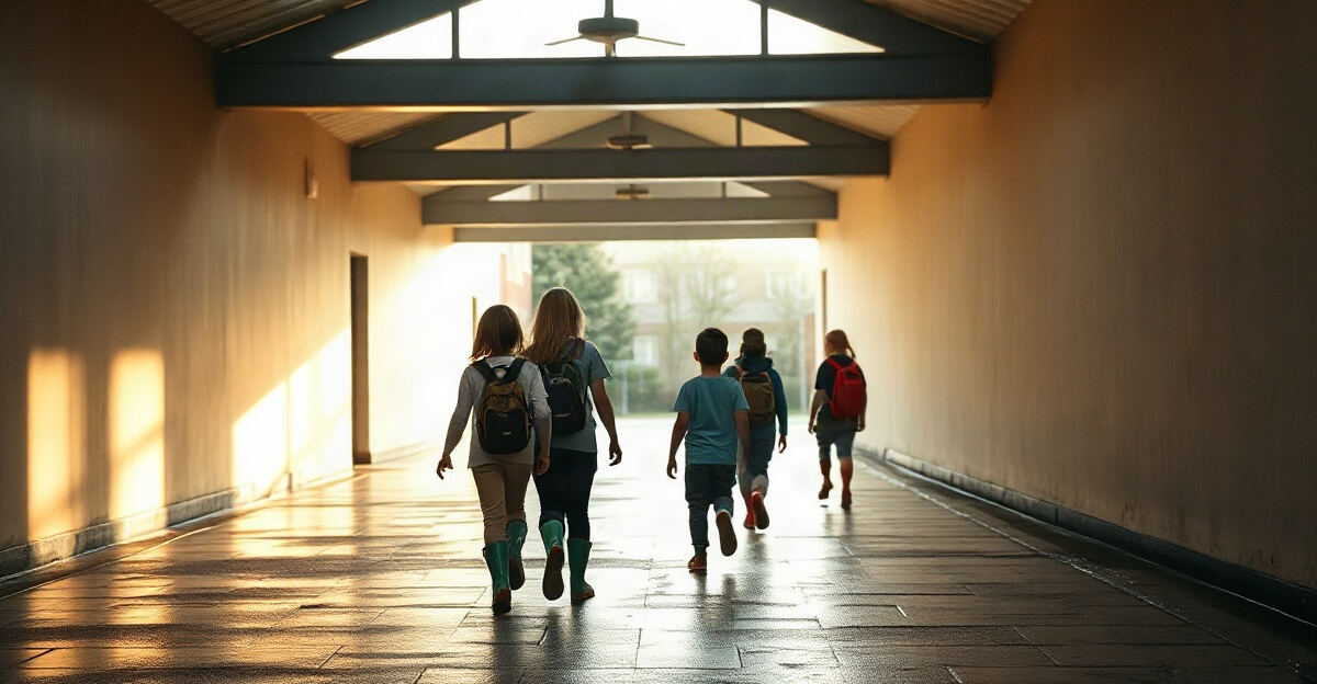 示意图(AI 生成)· 小学校园