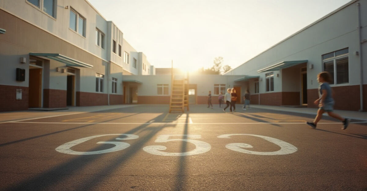 示意图（AI 生成）· 小学校园