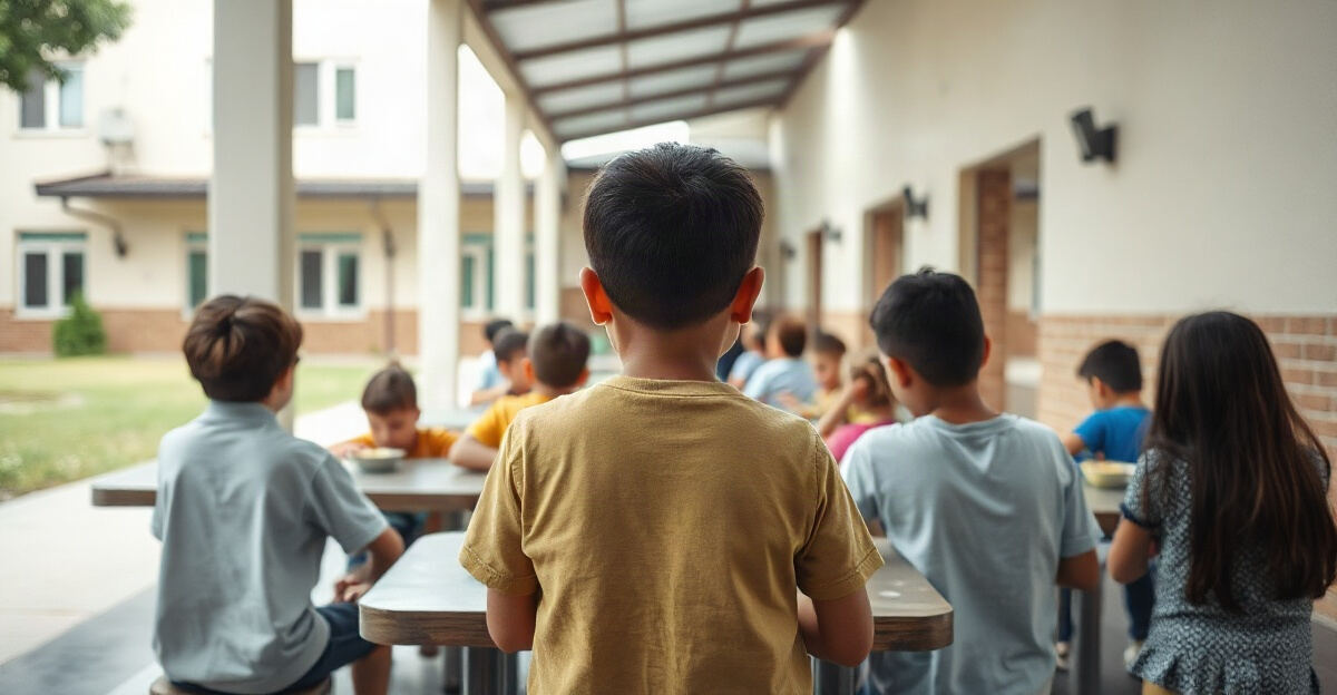 示意图(AI 生成)· 小学校园