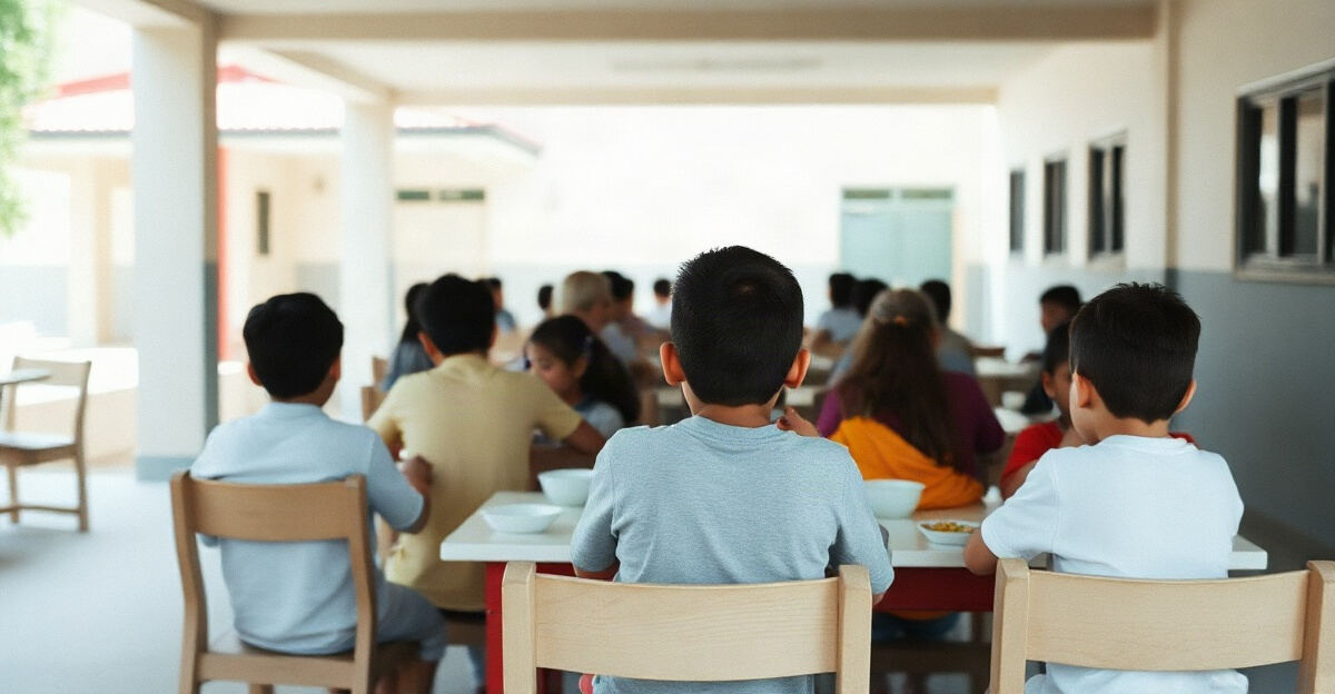 示意图（AI 生成）· 小学校园