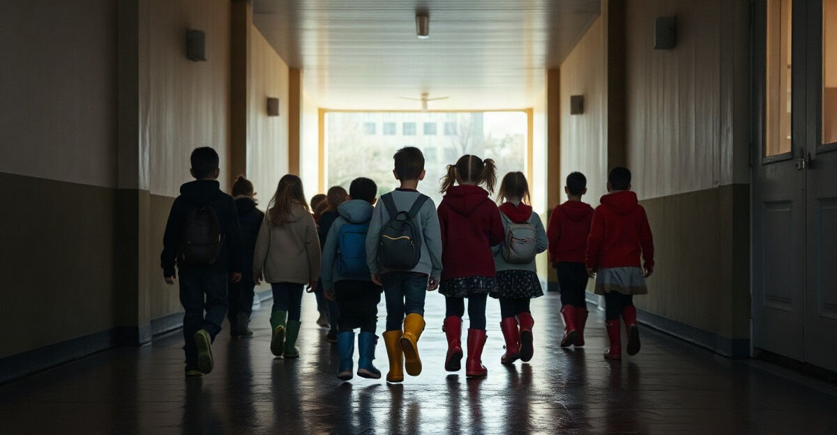 示意图(AI 生成)· 小学校园