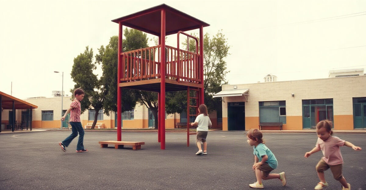 示意图(AI 生成)· 小学校园