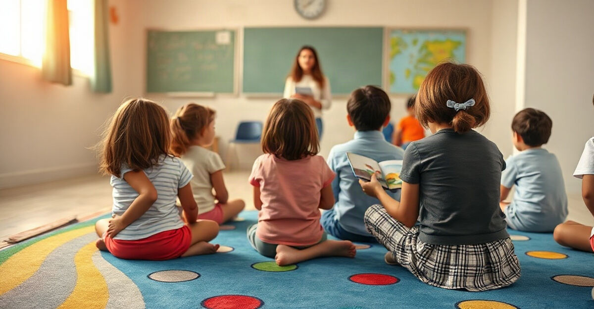 示意图（AI 生成）· 小学校园