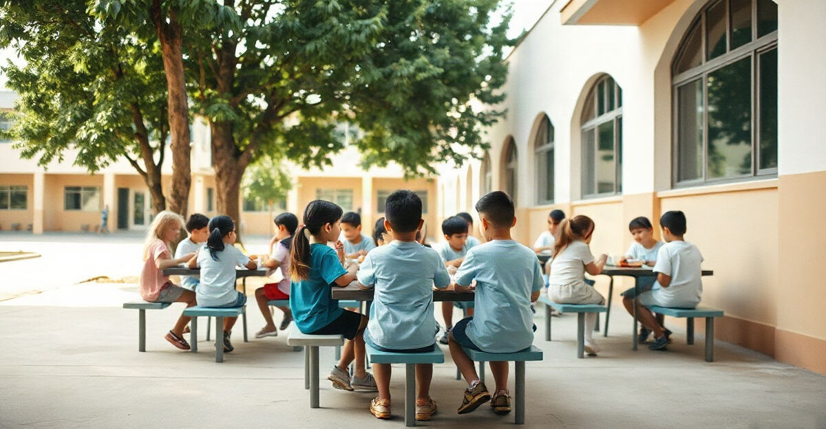 示意图(AI 生成)· 小学校园