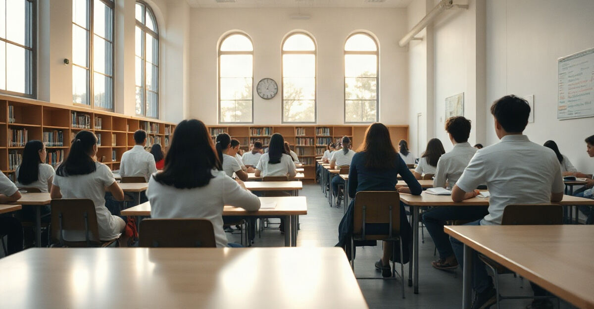 示意图（AI 生成）· 一贯制校园