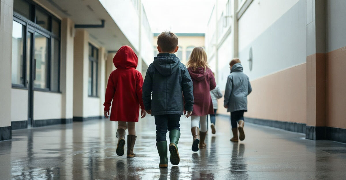 示意图(AI 生成)· 小学校园