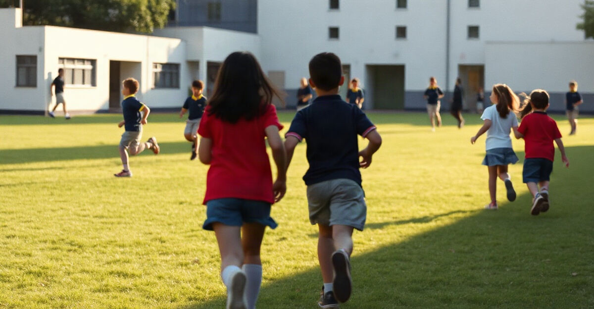 示意图(AI 生成)· 小学校园