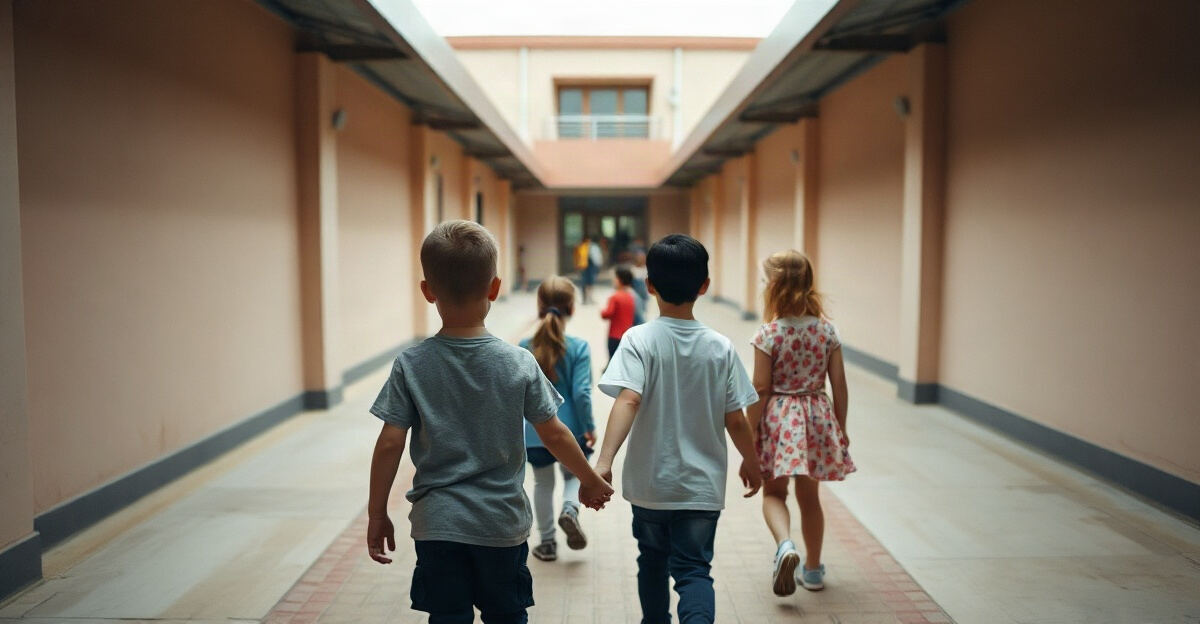 示意图(AI 生成)· 小学校园