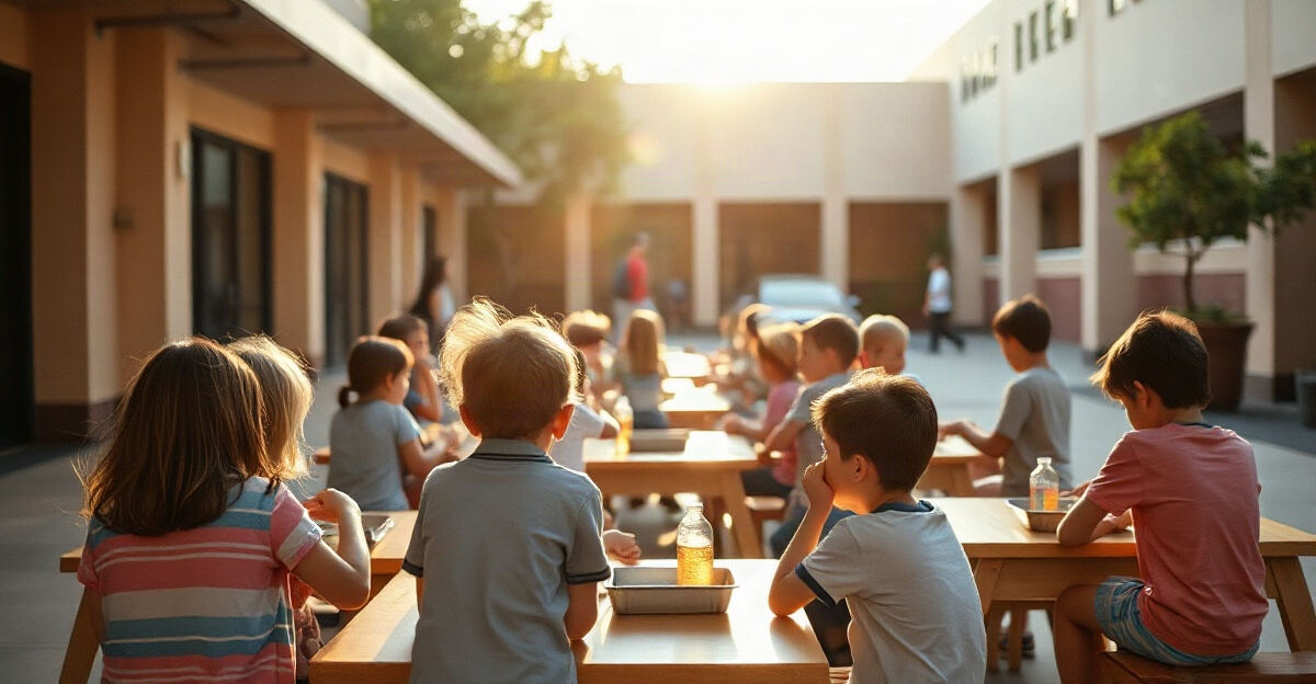 示意图（AI 生成）· 小学校园