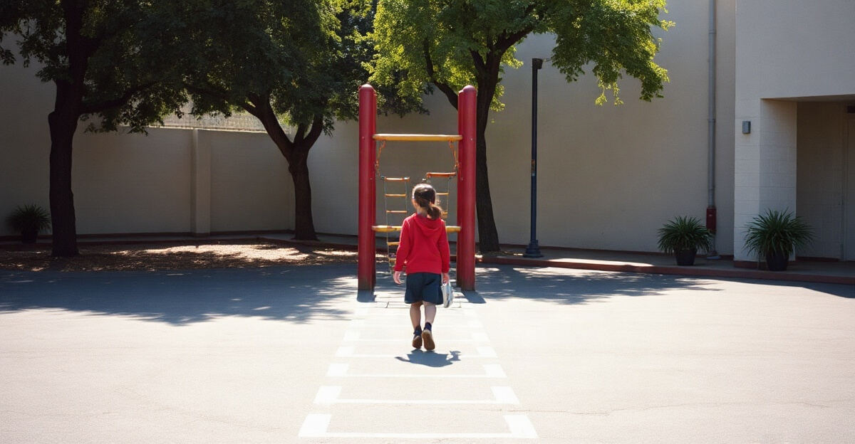示意图（AI 生成）· 小学校园