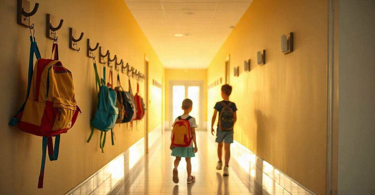 示意图（AI 生成）· 小学校园
