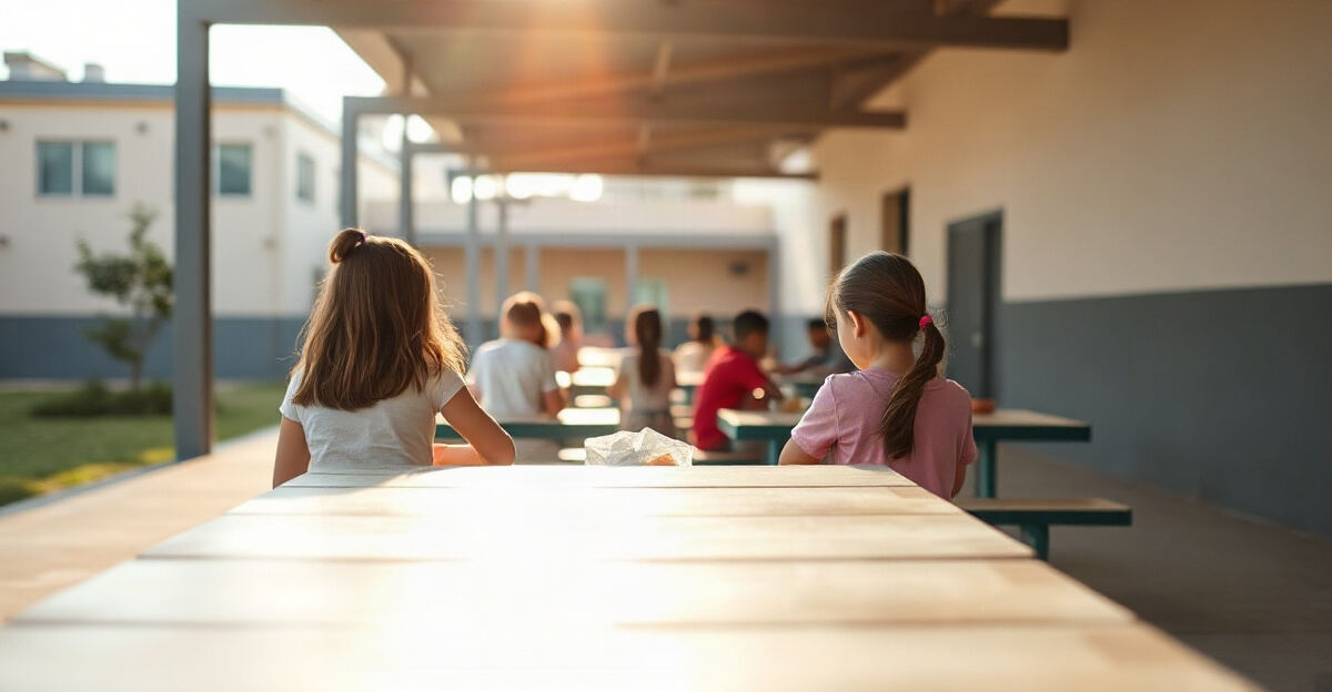 示意图（AI 生成）· 小学校园