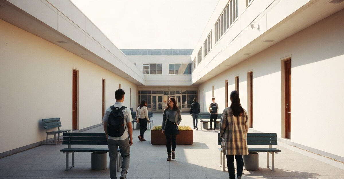 示意图(AI 生成)· K-12 校园