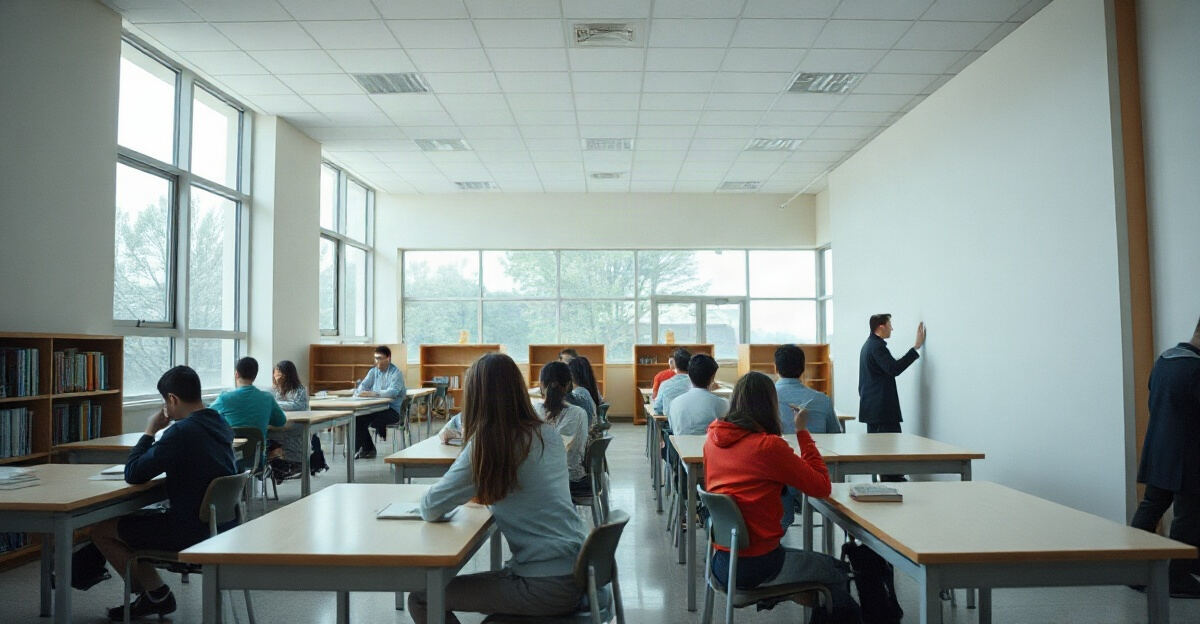 示意图（AI 生成）· 一贯制校园
