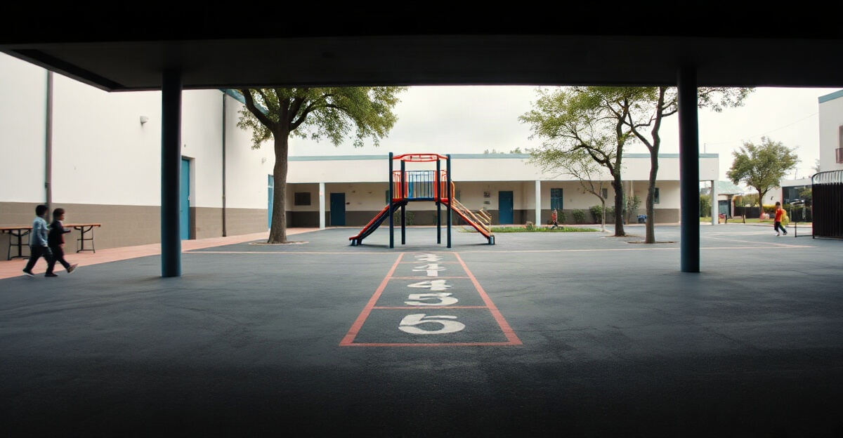 示意图(AI 生成)· 小学校园