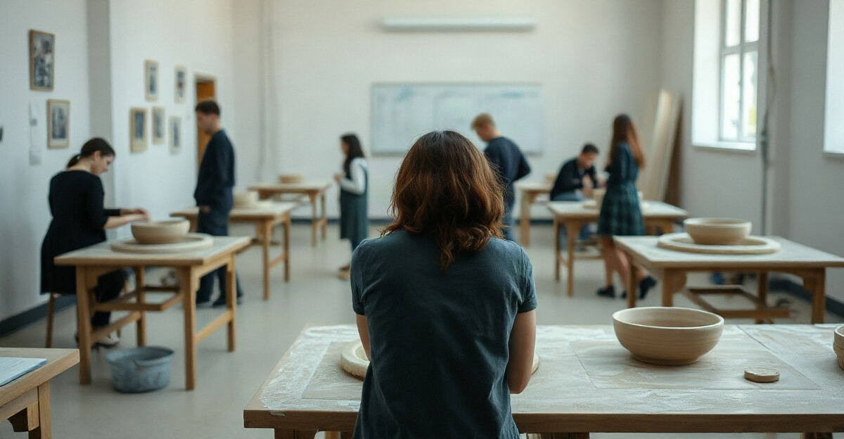 示意图（AI 生成）· 初中校园