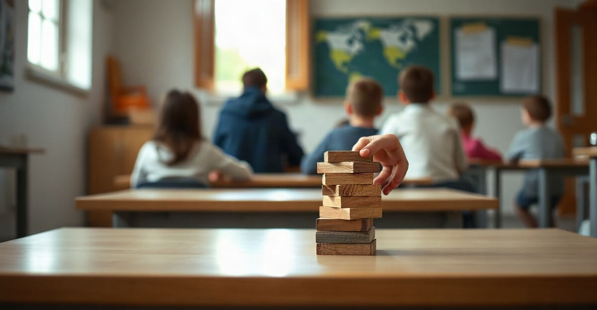 示意图（AI 生成）· 小学校园