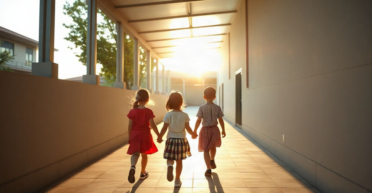 示意图（AI 生成）· 小学校园